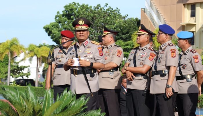 Kapolda Aceh Bacakan Proklamasi Polisi, Peringatan Hari Juang Polri Dimeriahkan Lomba Devile Antar-Satker