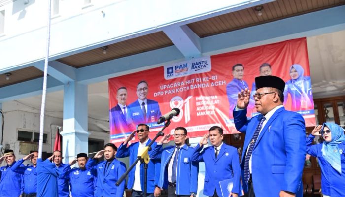 DPD PAN Banda Aceh Gelar Upacara HUT ke-81 RI, Tegaskan Komitmen “Bantu Rakyat”