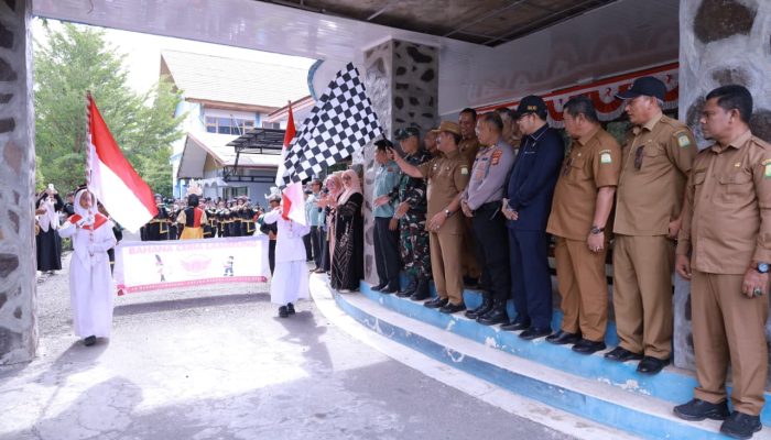 Wabup Aceh Besar Lepas Karnaval HUT ke-81 RI di Kota Jantho