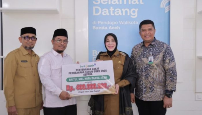 Pemko Banda Aceh Terima Dividen Rp2,05 Miliar dan Zakat Rp400 Juta dari Bank Aceh
