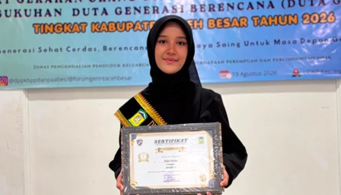 Siswi SMAN 1 Kota Jantho Terpilih sebagai Duta GenRe Aceh Besar 2026