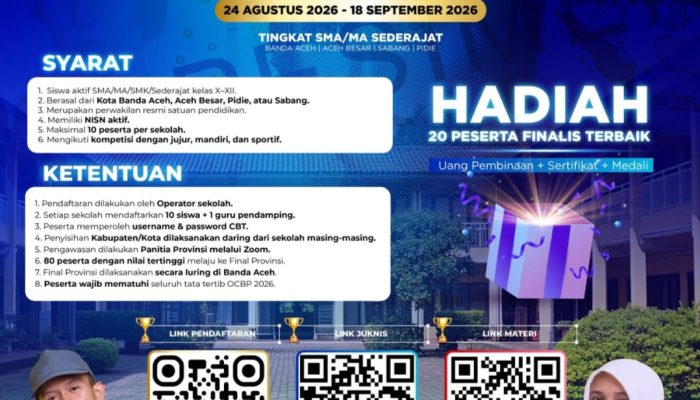 BI Aceh Gelar Olimpiade CBP Rupiah 2026, Pelajar Berpeluang Raih Rp14 Juta