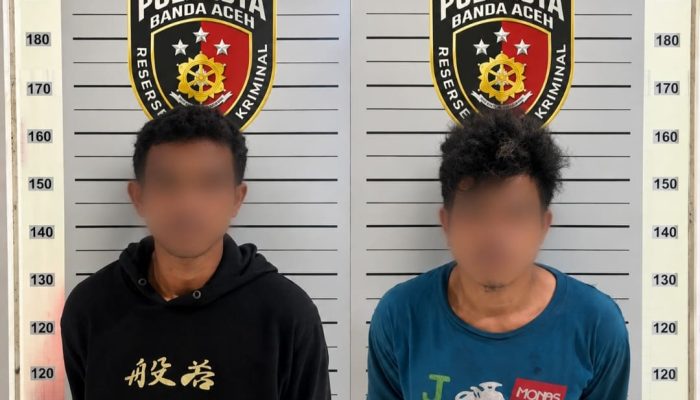 Jatanras Polresta Banda Aceh Tangkap Dua Terduga Pencuri Meteran Air, Akui Beraksi di 13 Lokasi