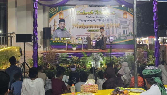 Di Tengah Mendung, Warga Lubok Batee Khusyuk Peringati Maulid Nabi
