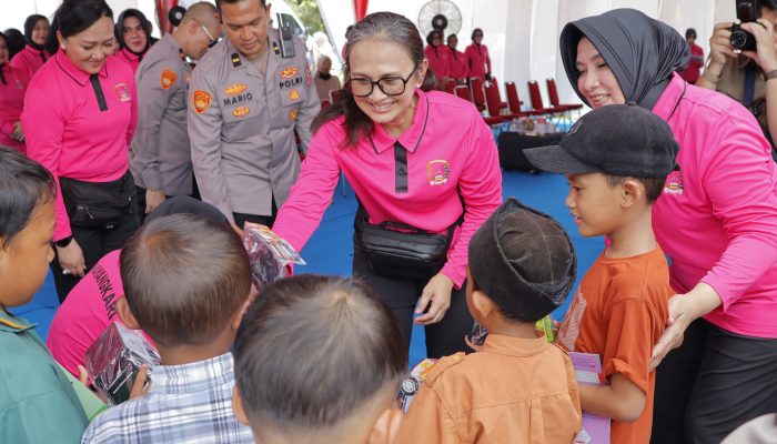 Kids Corner Bhayangkari Peduli Hibur Anak-anak di Aceh Tamiang