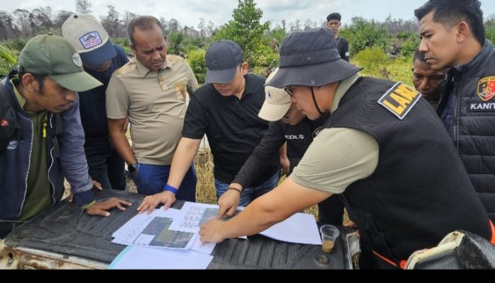 Ditreskrimsus Polda Aceh Periksa Forensik TKP Karhutla di HGU PT GSM