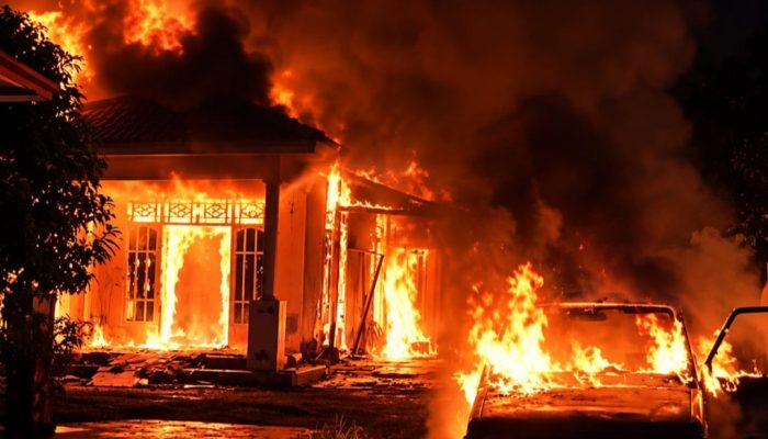 Kebakaran di Pidie Jaya, Rumah dan Mobil Pikap Ludes, Kerugian Capai Rp800 Juta