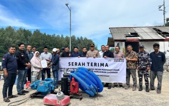 PT SBA Serahkan Mesin Penyedot Pasir untuk Nelayan Lhok Krueng Raba Lhoknga