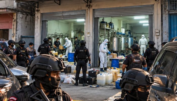 Dugaan Pabrik Sabu di Pidie, Puluhan Polisi Bersenjata Lengkap Perketat Pengamanan