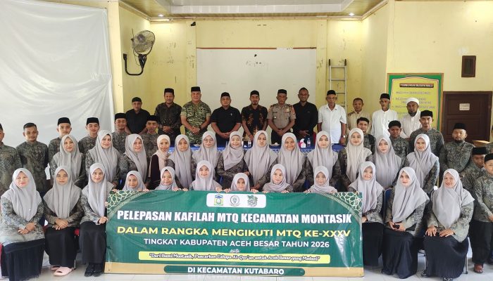 Camat Montasik Lepas 40 Peserta Kafilah MTQ XXXV Aceh Besar