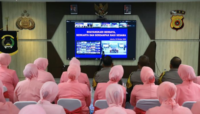 Kapolda Aceh Bersama Ketua Bhayangkari Ikuti Peringatan HKGB ke-74 Secara Virtual