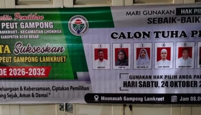 Tujuh Calon Tuha Peut Lamkruet Siap Berkompetisi, Keuchik Darwin Harapkan Pemilihan Damai