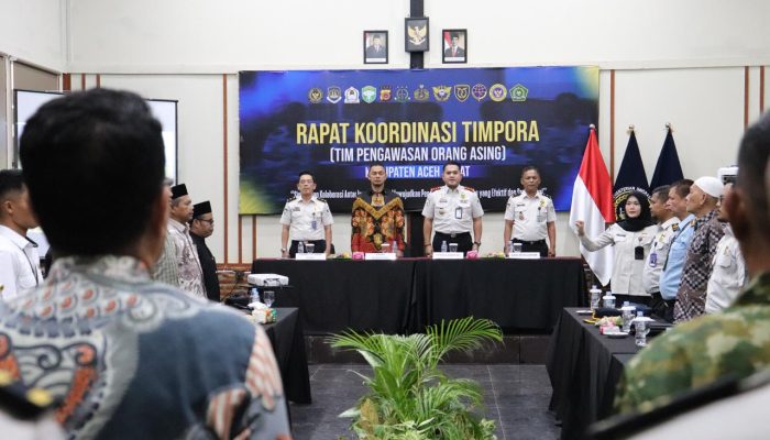Perkuat Sinergi Lintas Instansi, Imigrasi Aceh Barat Gelar Rapat Koordinasi Tim Pengawasan Orang Asing
